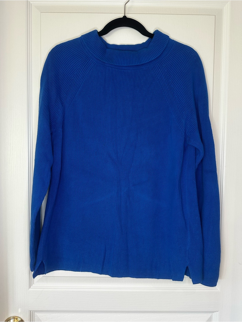 Talbots Royal Blue Turtleneck Ribbed Sweater